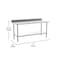 Flash Furniture Reese 430 Stainless Steel 18 Gauge 30-in x 72-in Table w/Adjustable Shelf and 4-in Backsplash NH-WT-3072-GG-B4-GG - alternate 7